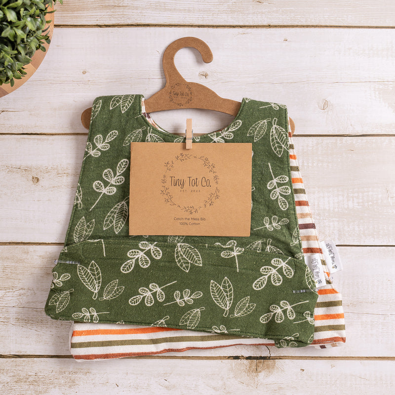 Everyday Duo - Green Leaf and Multi-colored Stripes